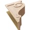 Ekena Millwork 11"W x 22"D x 33"H Classic Scroll Rough Cedar Woodgrain TimberThane Corbel, Primed Tan CORUR11X22X33SCRRCPR - alternate 4